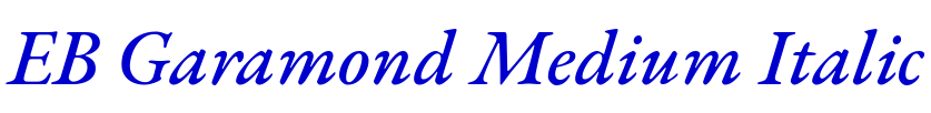 EB Garamond Medium Italic fonte